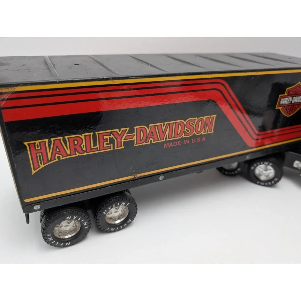 1980s Steel Nylint Harley‎ Davidson GMC 18 Wheeler Truck Trailer No. 911-Z